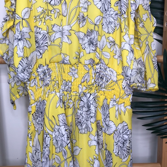 SOLD Seed Heritage Yellow Floral Tie Dress 8 - Picture 13 of 16
